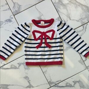 Gymboree Red and White Sweater with Bow